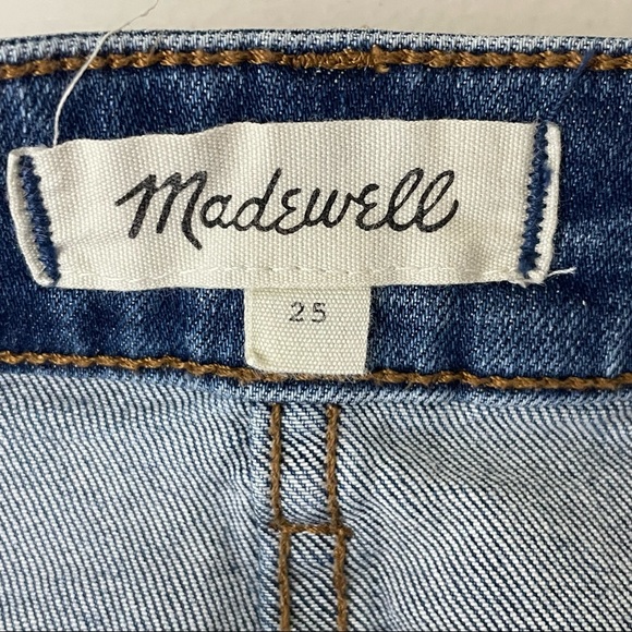 MADEWELL STRETCH DENIM STRAIGHT MINI SKIRT PIECED EDITION 25 BLUE - Picture 6 of 7